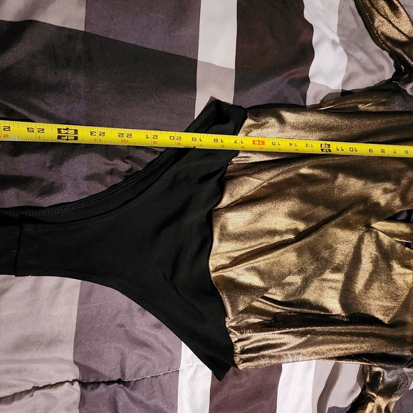 Flattering Gold Bodysuit - Picture 7 of 9